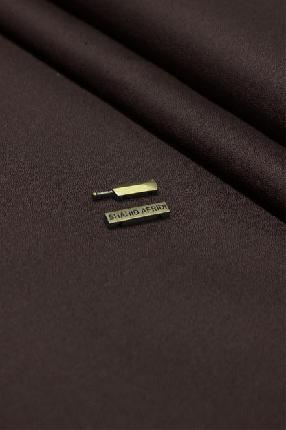 Dark Umber Brown Crepe Unstitched Fabric