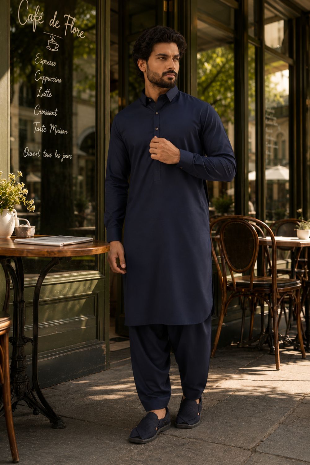 Midnight Blue Kameez Shalwar