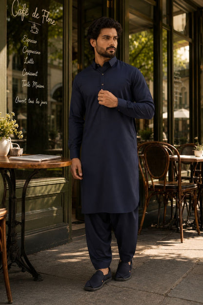 Midnight Blue Kameez Shalwar