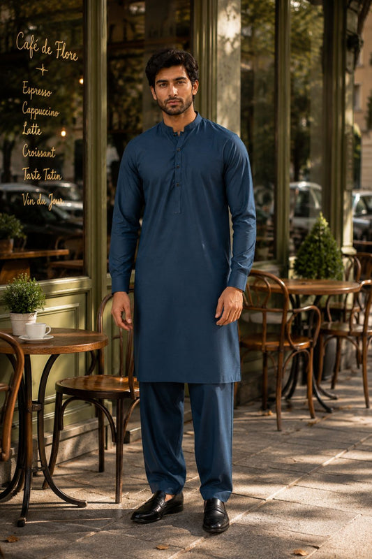 Space Blue Kameez Shalwar