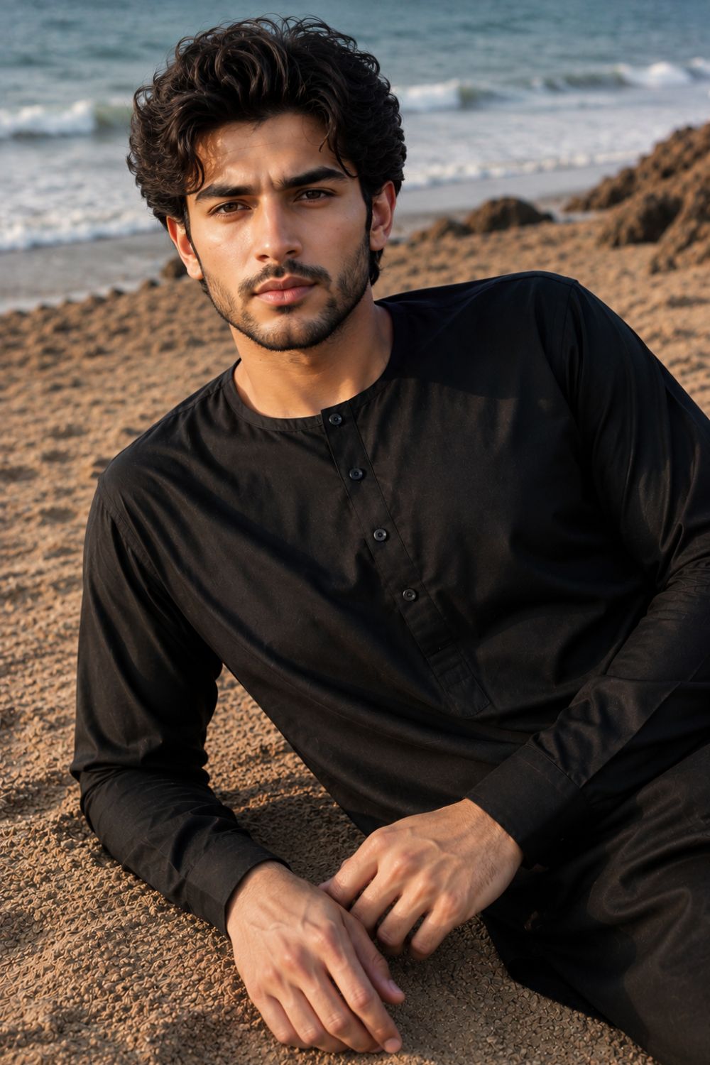 Black Casual Kurta Pajama