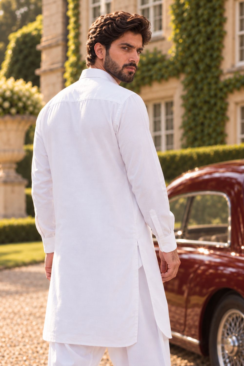 Classic White Kameez Shalwar