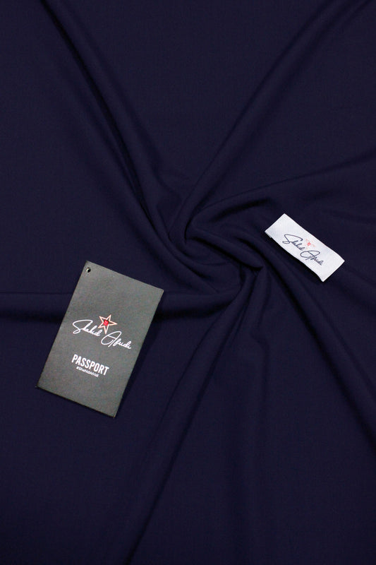 Navy Blue Wash n Wear Unstitched Fabric