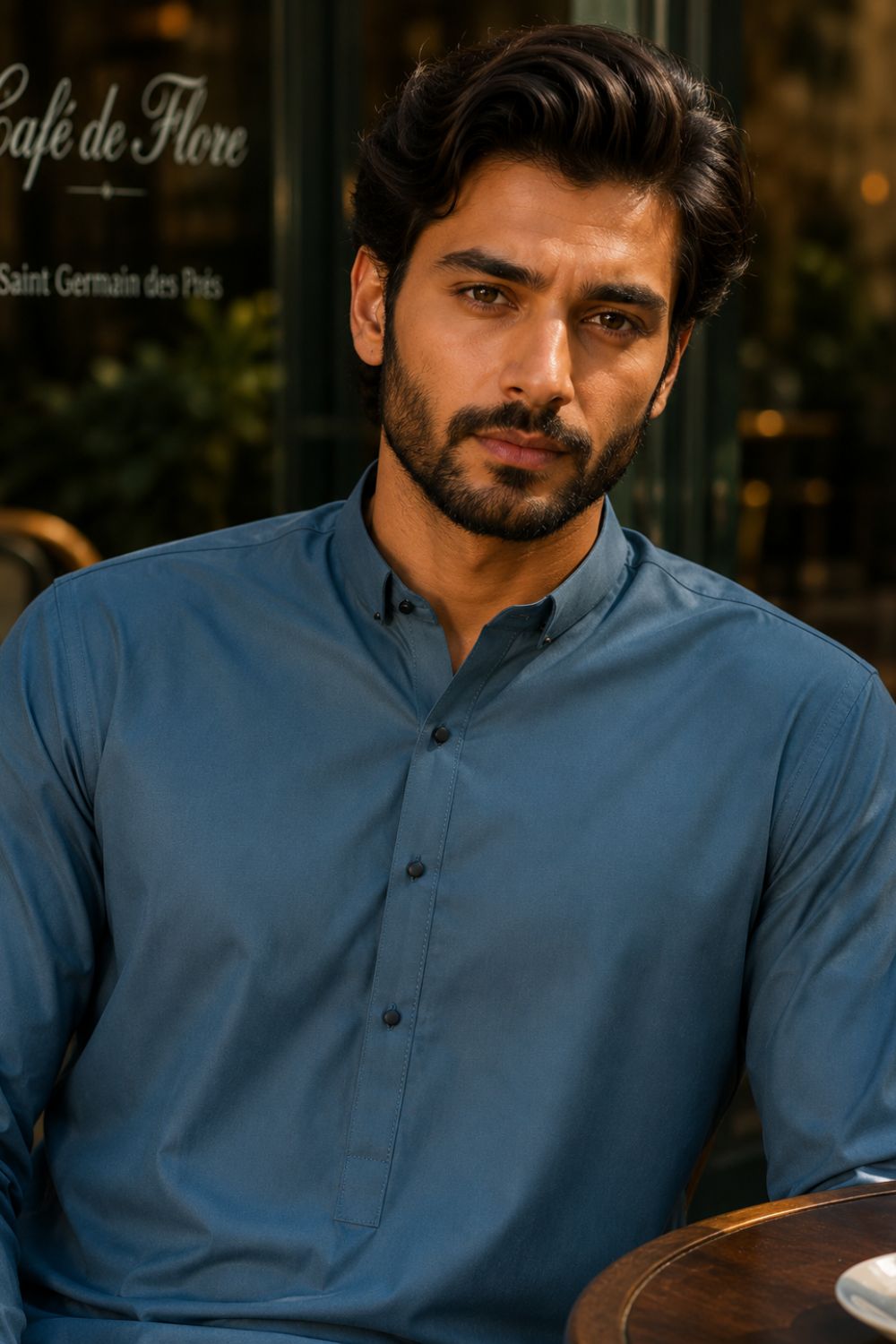 Slate Gray Kameez Shalwar