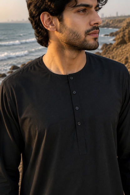 Black Casual Kurta Pajama
