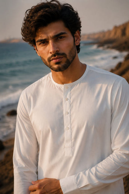 Off-White Casual Kurta Pajama