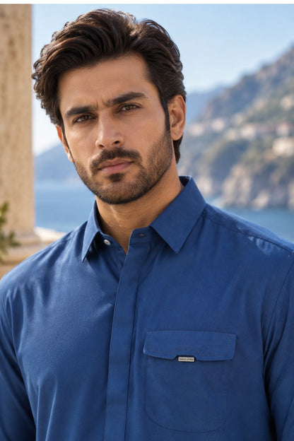 Blue Designer kameez Shalwar