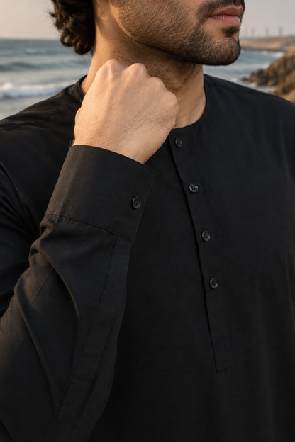 Black Casual Kurta Pajama