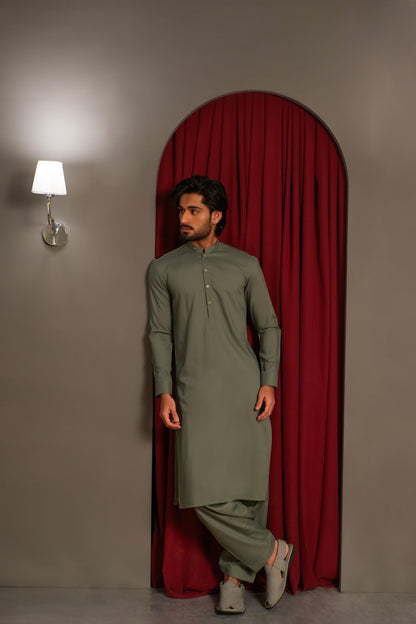Sage Green Kameez Shalwar