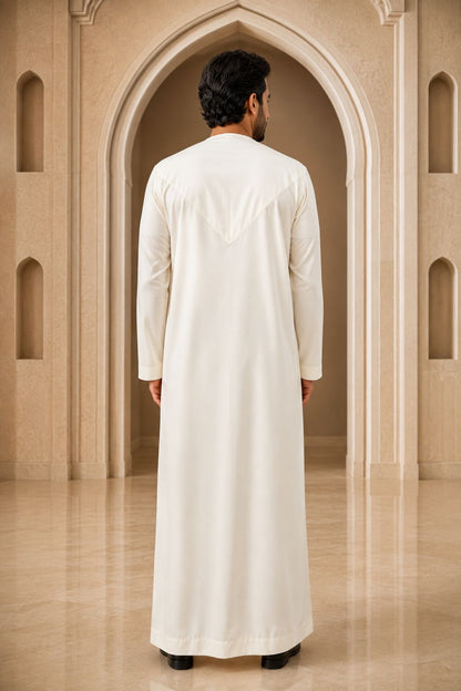 Cream Emirati Thobe with Tassel