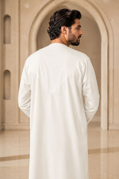Off-White Emirati Thobe with Tassel