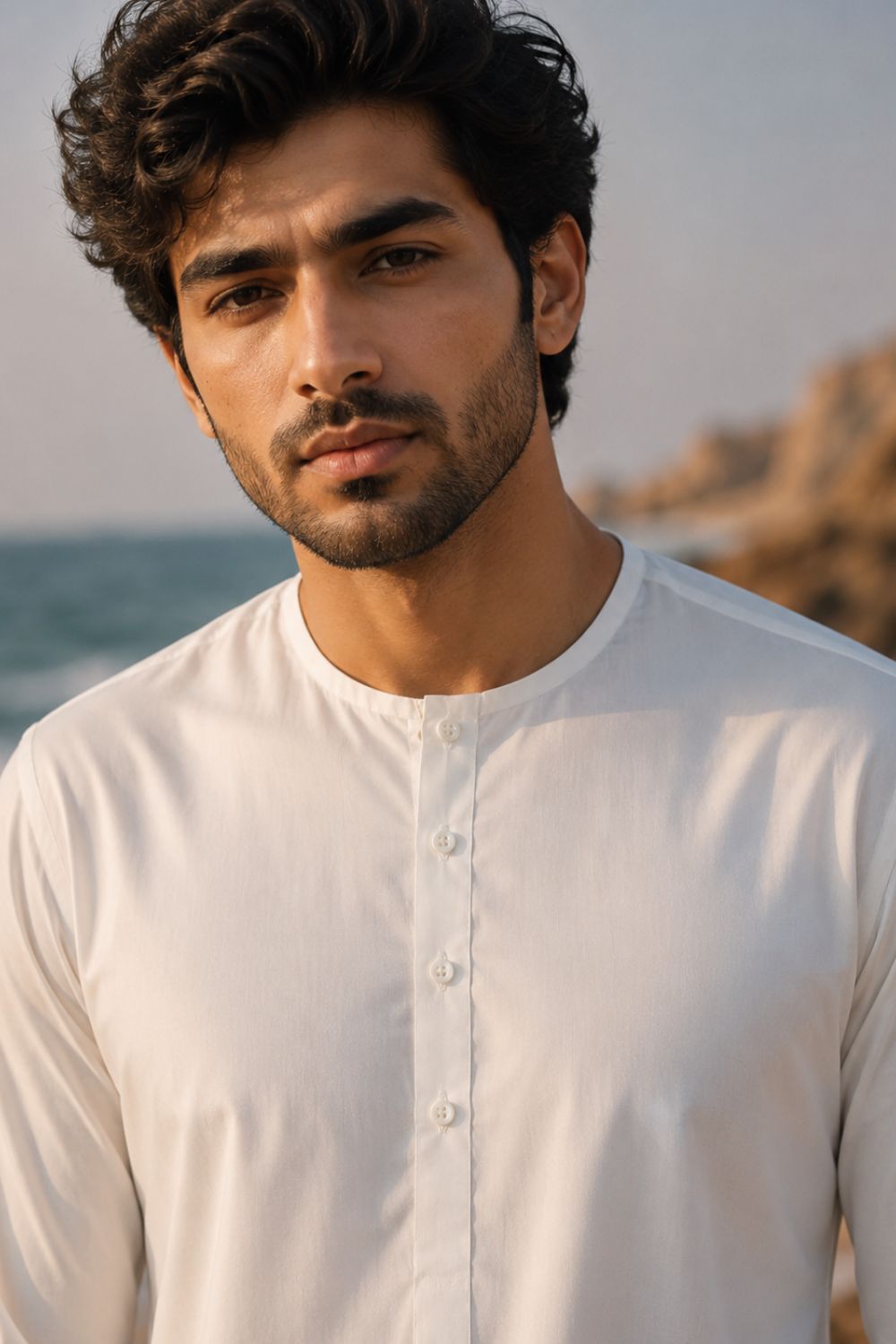Off-White Casual Kurta Pajama