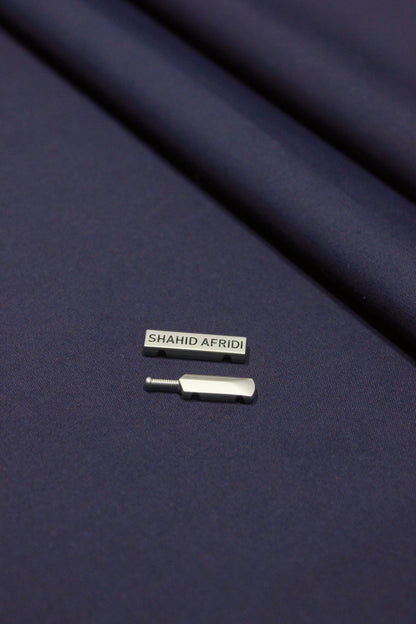 Midnight Blue  Wash n Wear Unstitched Fabric