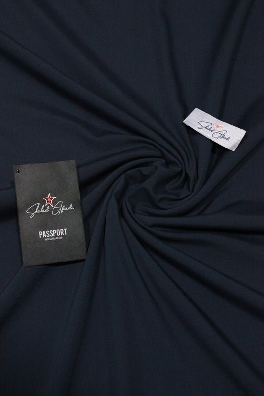 Charcoal Blue Wash n Wear Unstitched Fabric