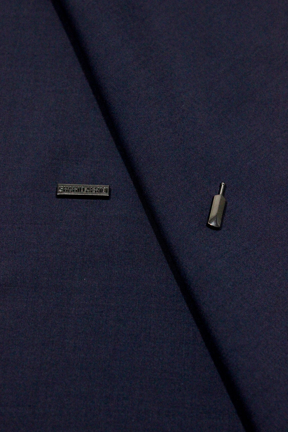 Navy Blue Wash n Wear Unstitched Fabric