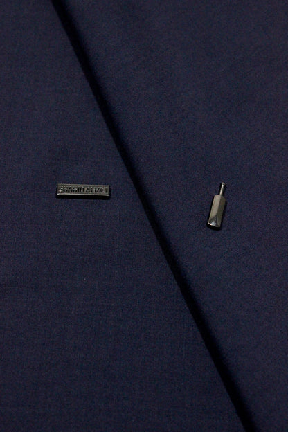 Navy Blue Wash n Wear Unstitched Fabric