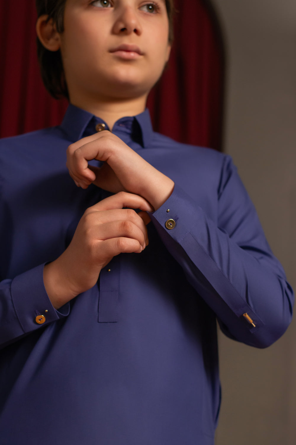 Blue Voilet Kameez Shalwar