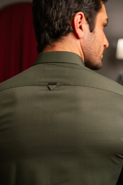 Military Green Kameez Shalwar