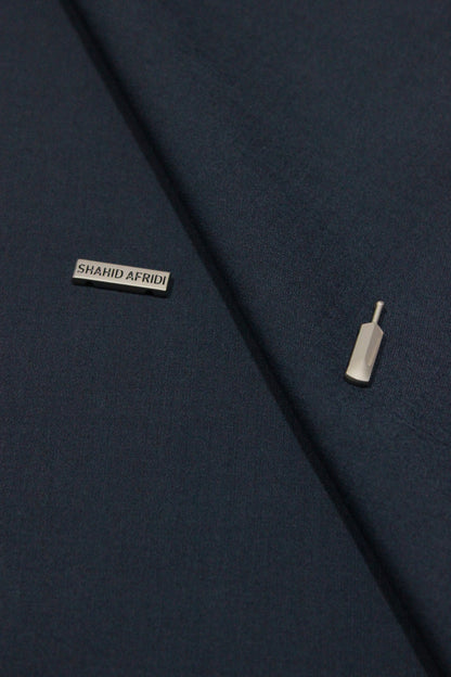 Charcoal Blue Wash n Wear Unstitched Fabric