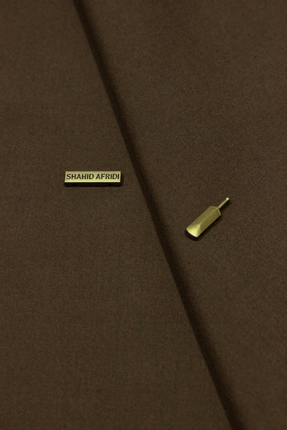 Olive Brown Wash n Wear Unstitched Fabric