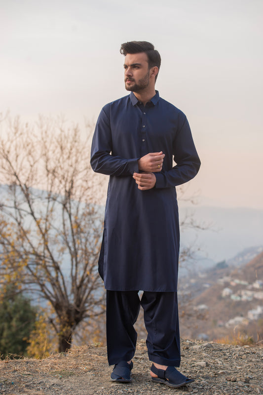 Midnight Blue Kameez Shalwar