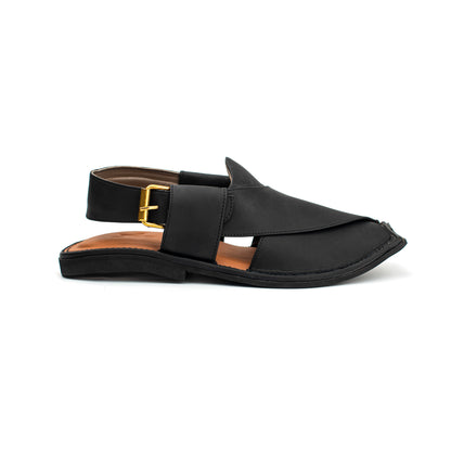 Matte Black Peshawari Sandal