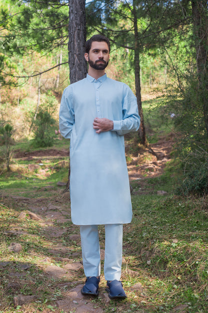 Light Sky-Blue Kurta Pajama