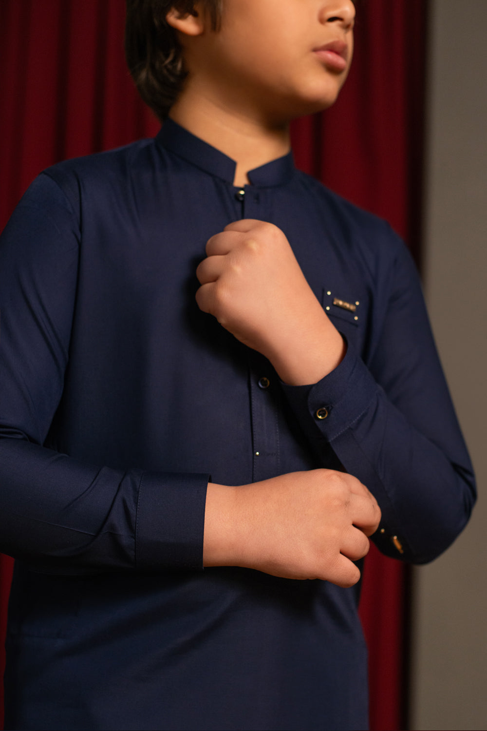 Navy Blue Kameez Shalwar