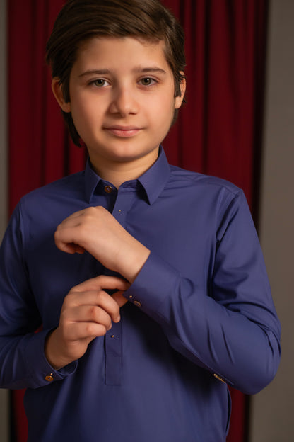 Blue Voilet Kameez Shalwar