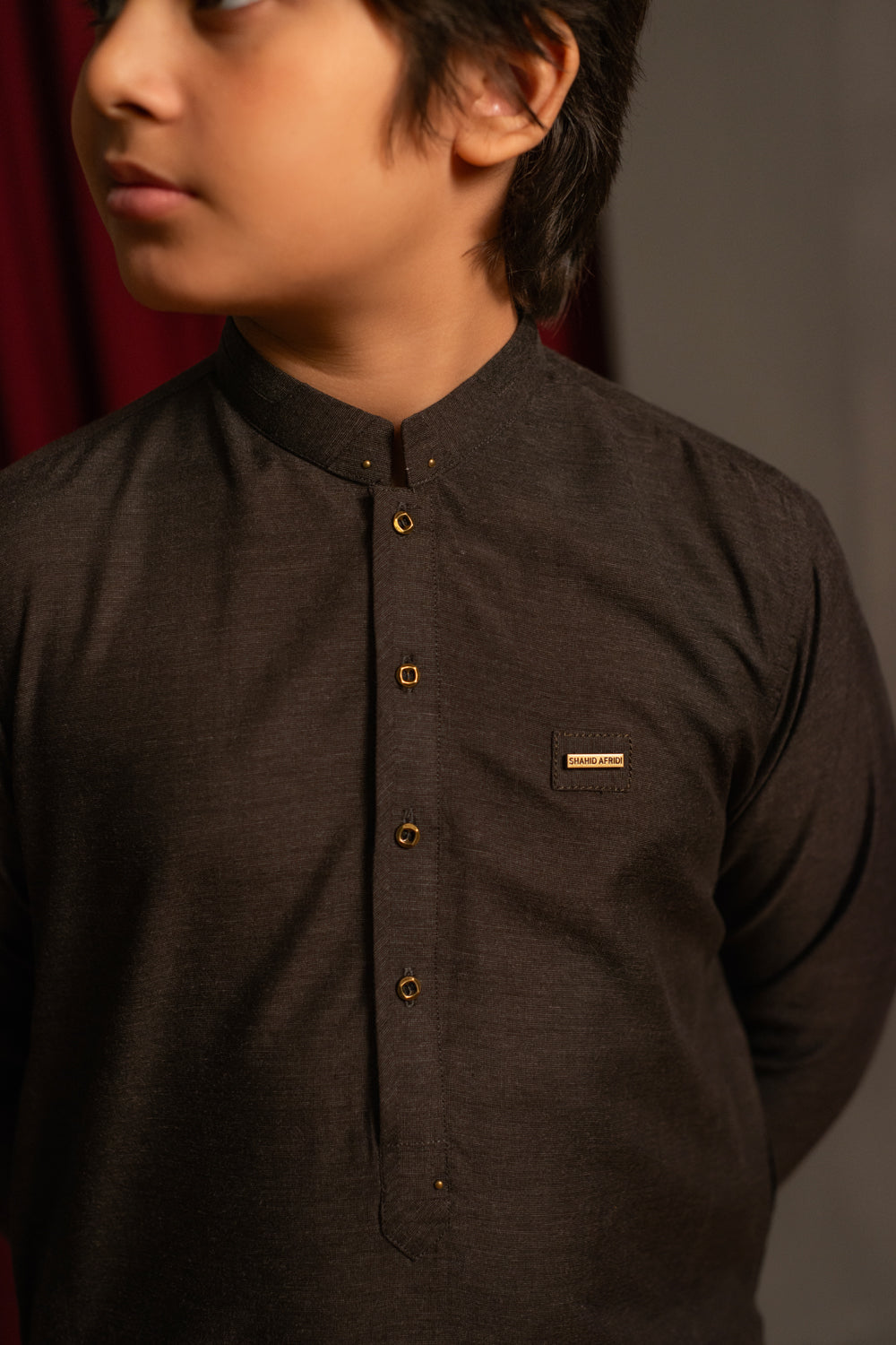 Dark Chocolate Two Tone Kameez Shalwar