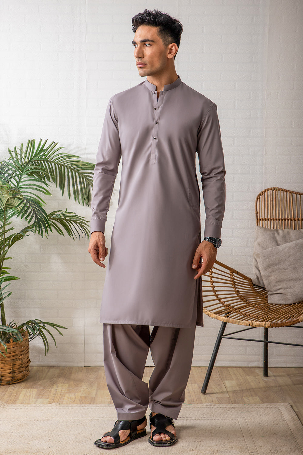 STEEL GRAY KAMEEZ SHALWAAR