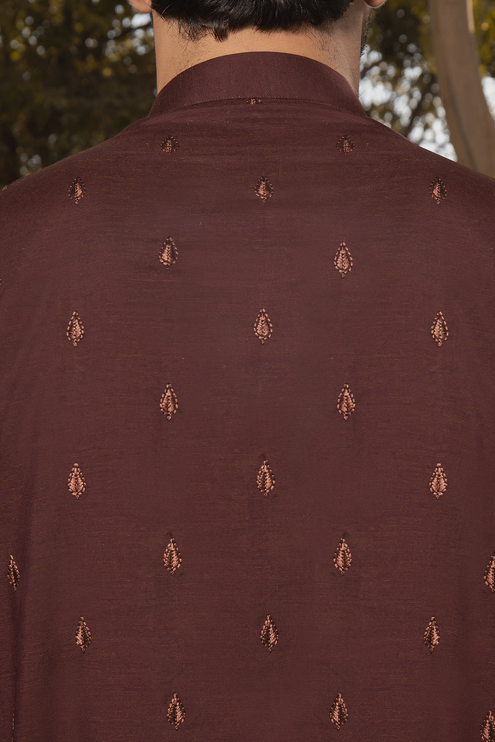 MAROON EMBROIDERED KURTA PAJAMA