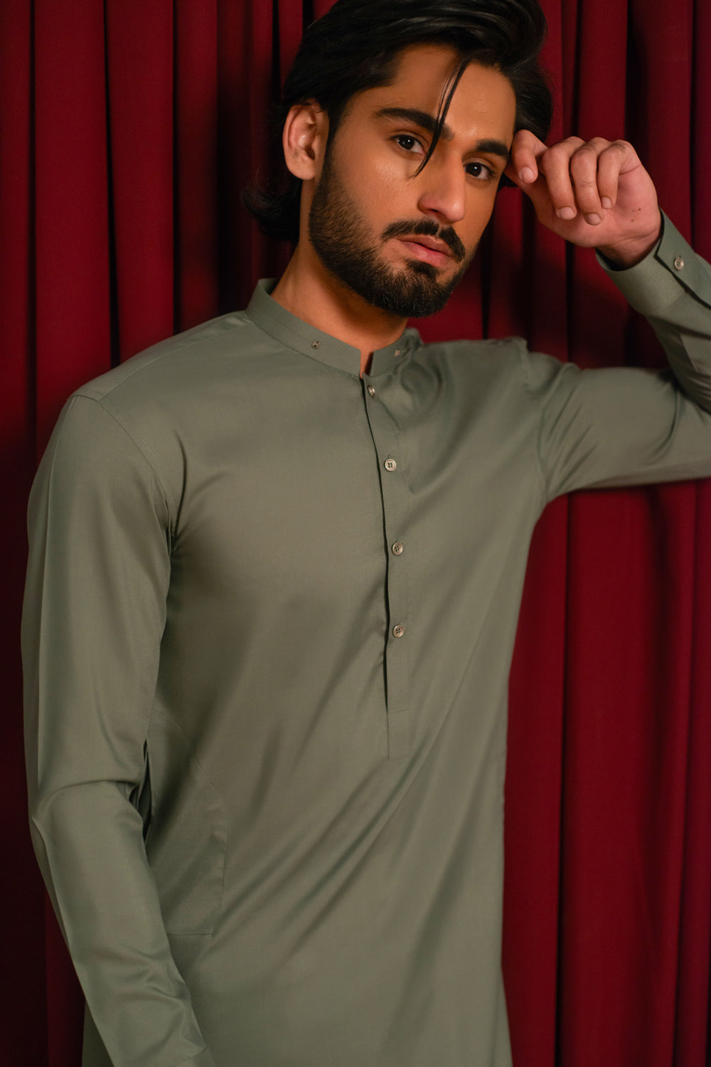 Sage Green Kameez Shalwar