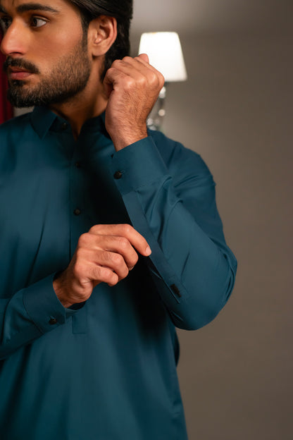 Teal Kameez Shalwar