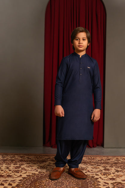 Navy Blue Kameez Shalwar