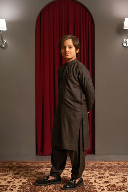 Dark Chocolate Two Tone Kameez Shalwar