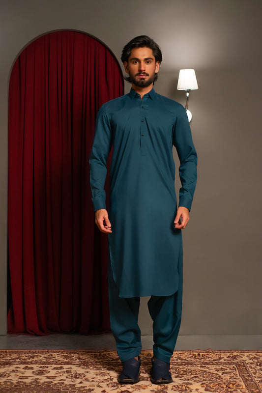 Teal Kameez Shalwar