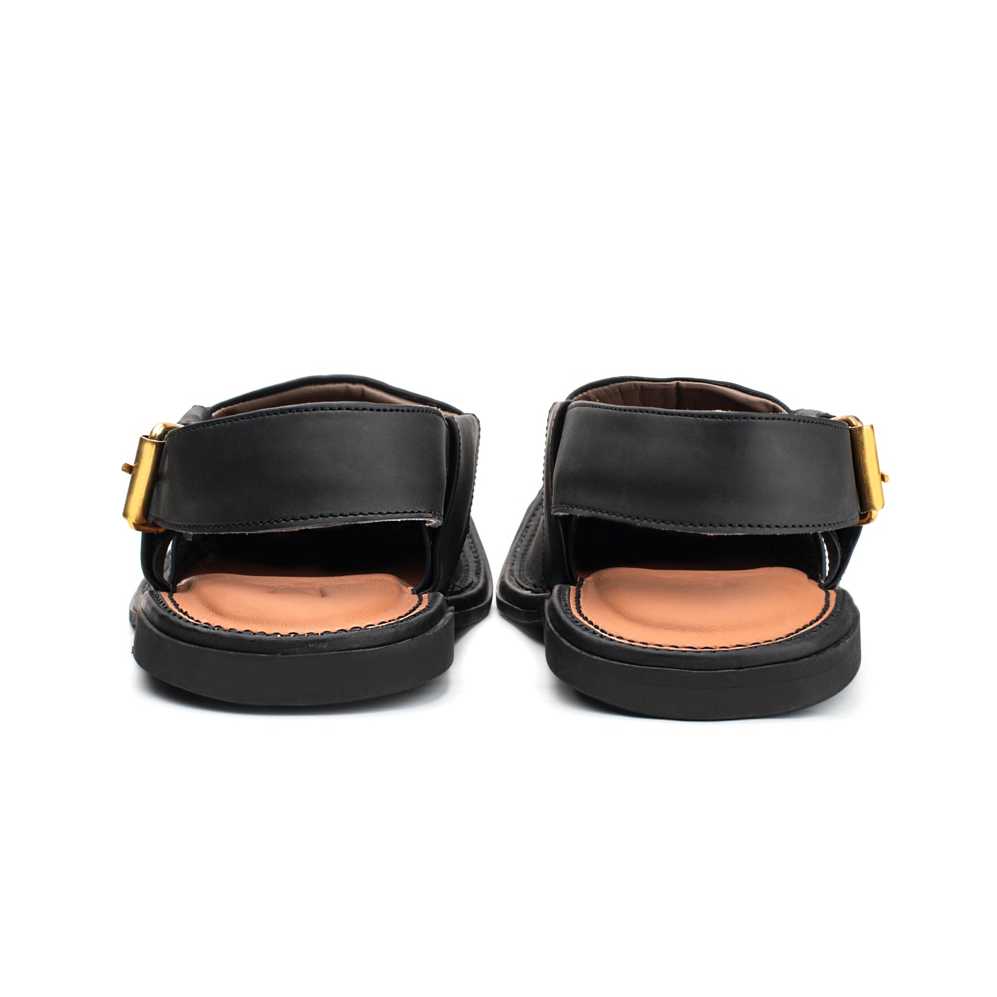 Matte Black Peshawari Sandal