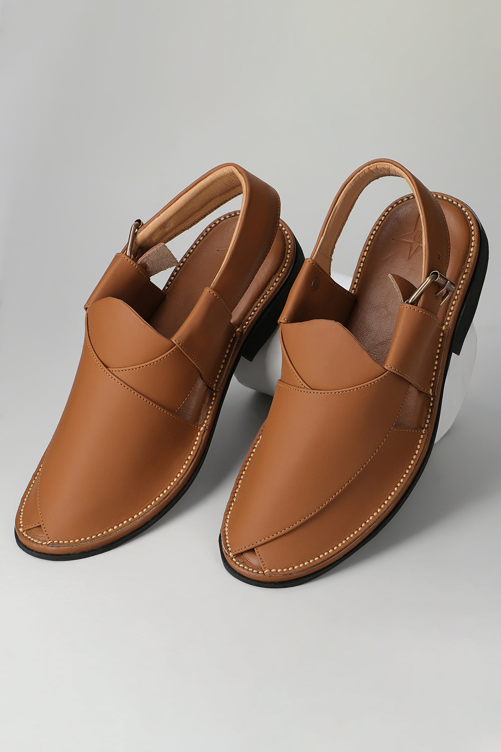 Brown Nubuck Bata Style Sandal