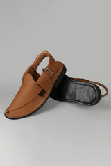 Brown Nubuck Bata Style Sandal