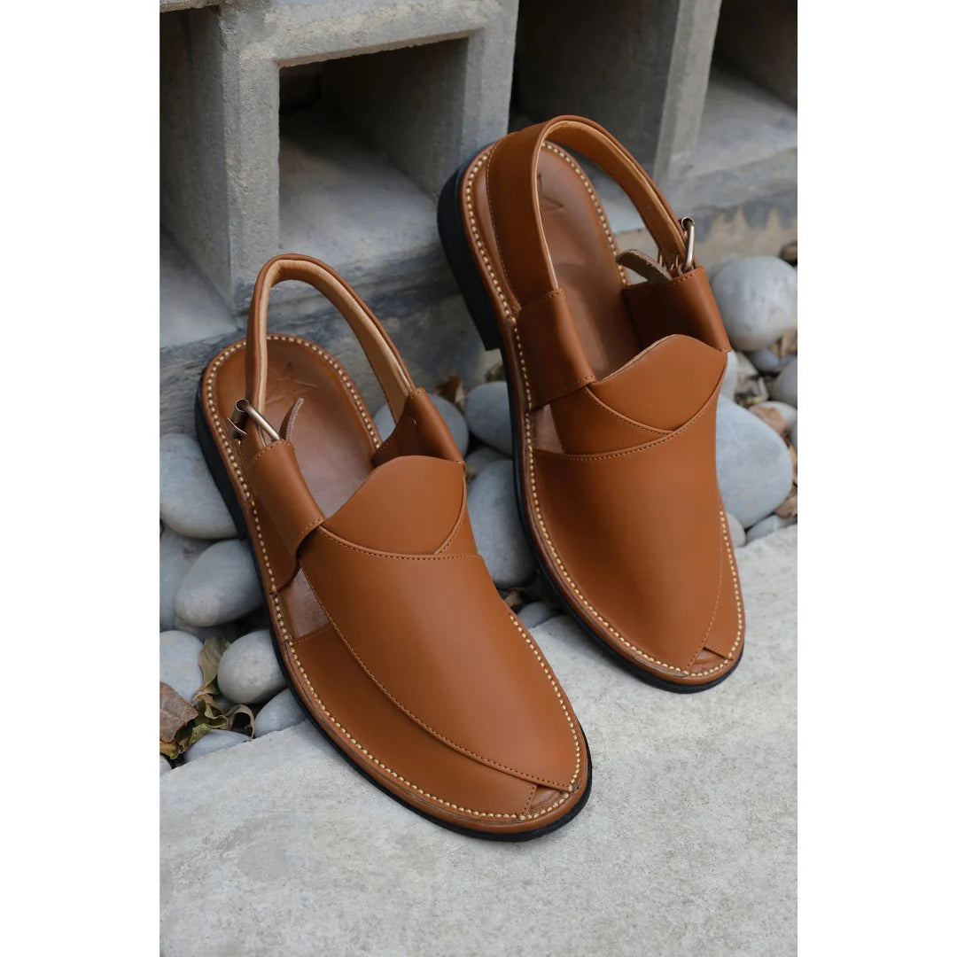 Brown Nubuck Bata Style Sandal