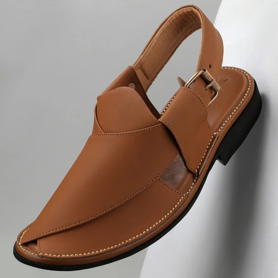 Brown Nubuck Bata Style Sandal