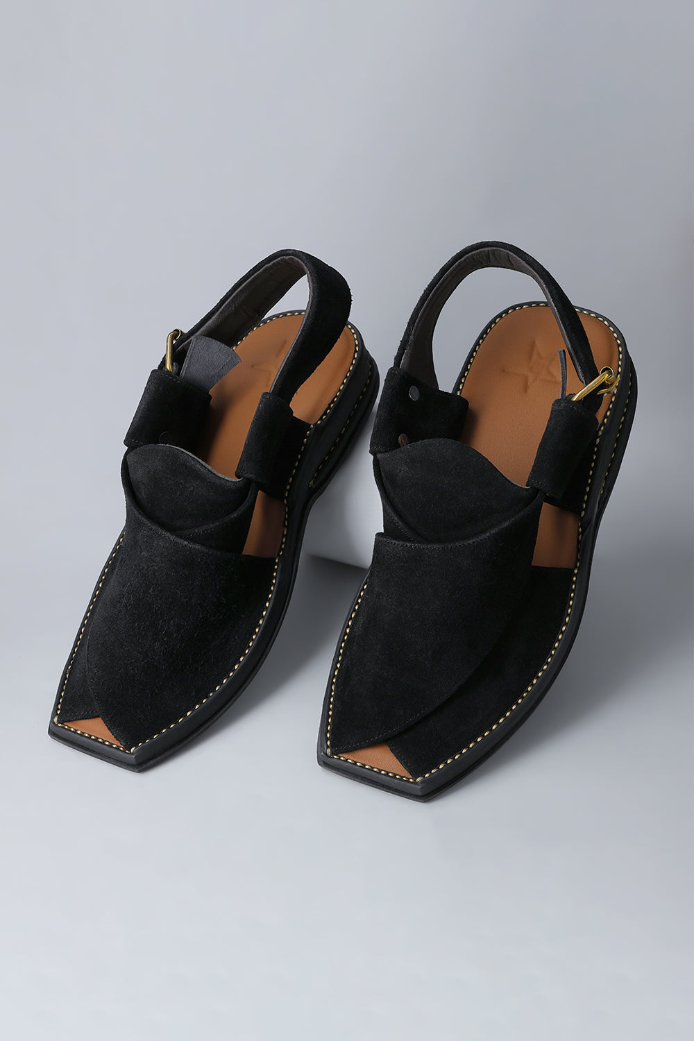 Classic Suede Sandal - Black