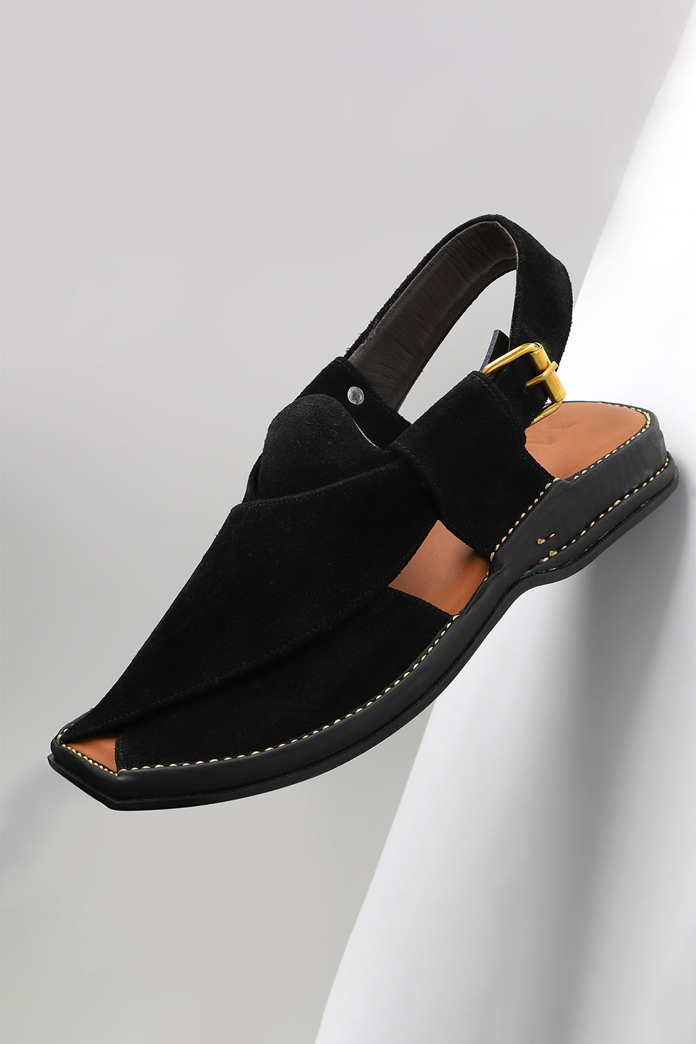 Classic Suede Sandal - Black