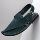 Classic Suede Sandal - Teal Blue