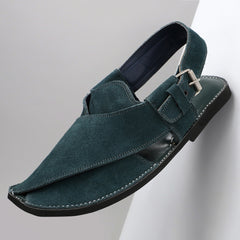 Classic Suede Sandal - Teal