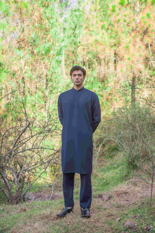 Navy Blue Kurta Pajama
