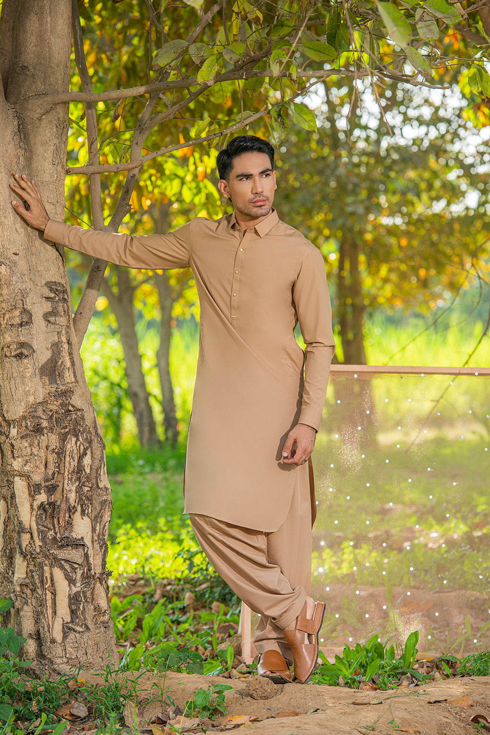 Beige Kameez Shalwar