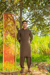 Brown Kameez Shalwar