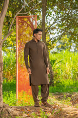 Brown Kameez Shalwar